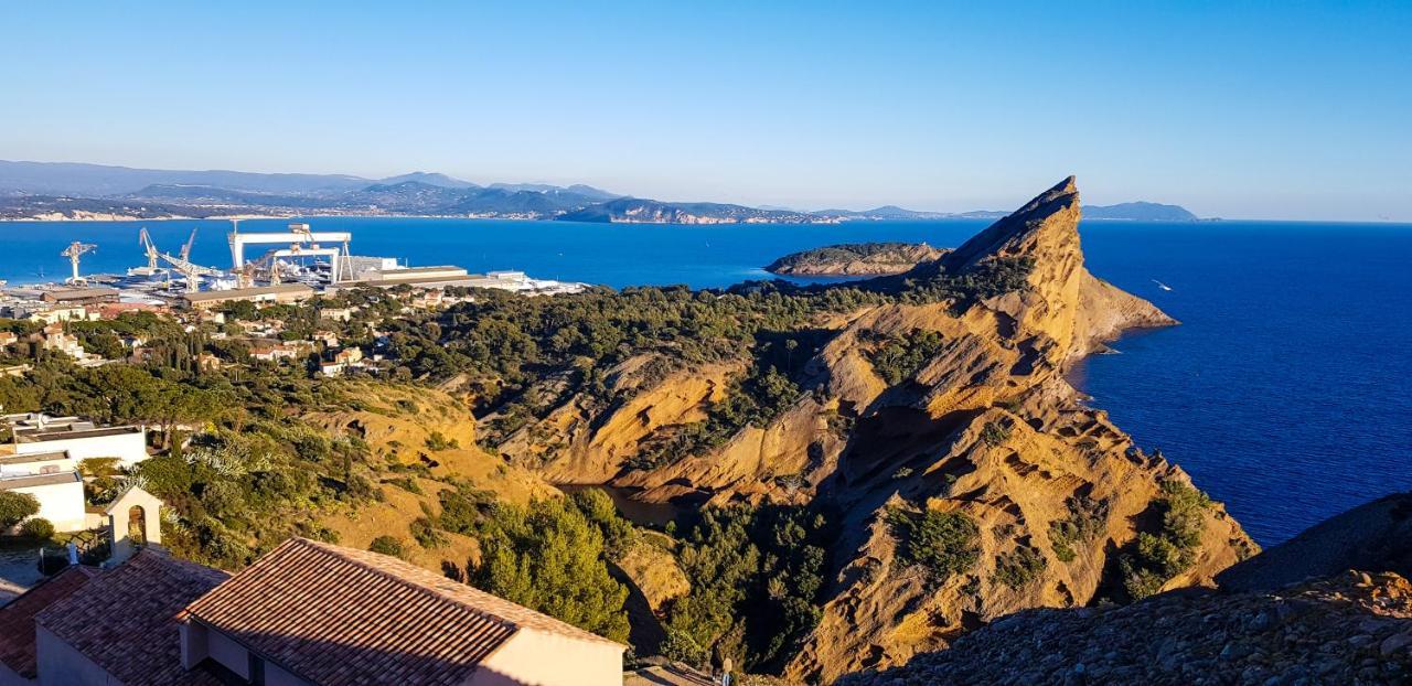 Appartement vue mer avec parking fermé La Ciotat Esterno foto