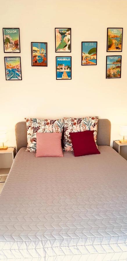 Appartement vue mer avec parking fermé La Ciotat Esterno foto